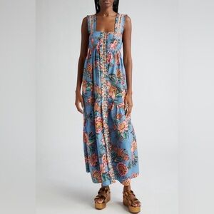 FARM Rio Wonderful Bouquet Back Bow Midi Dress, Size M, NWOT